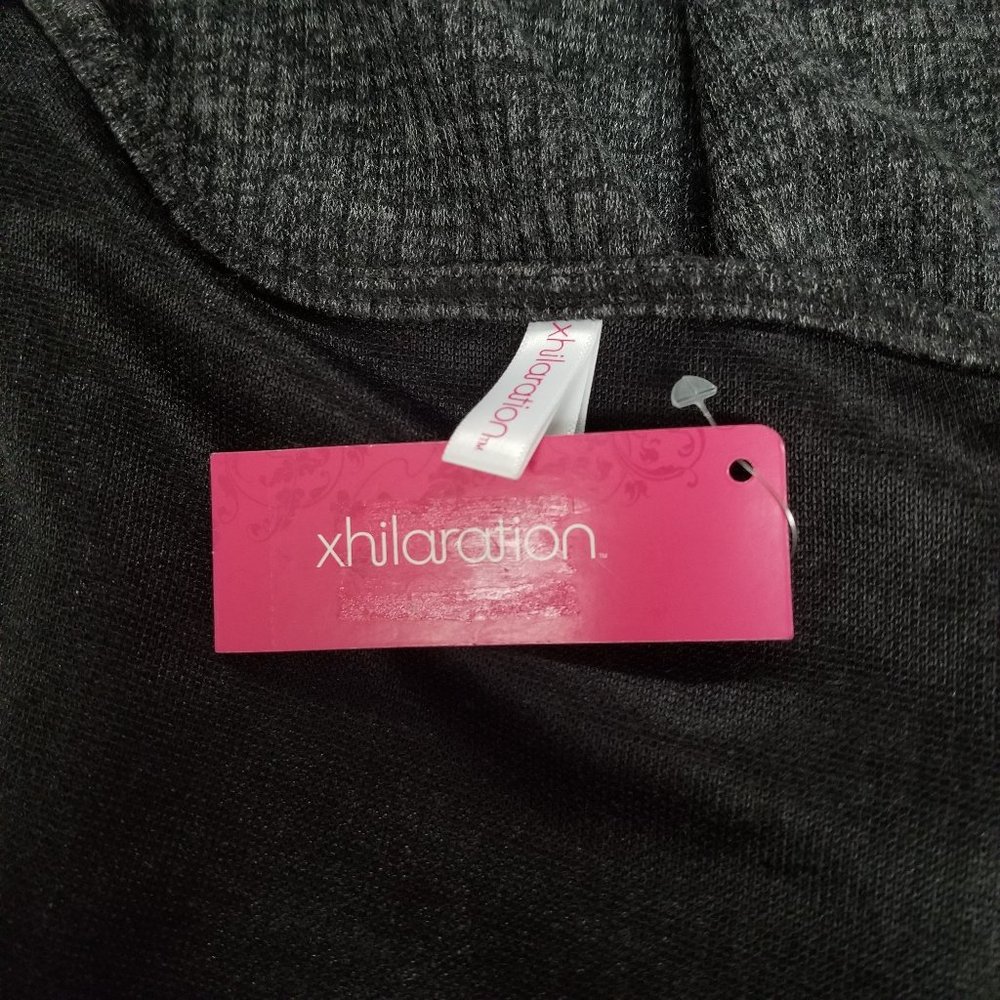 Xhilaration LS Square Neck Sweater Mini Dress Charcoal Gray - Picture 6 of 7